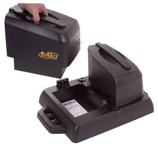 Golden Technologies Buzzaround EX Extreme replacement battery pack and charger base in black
